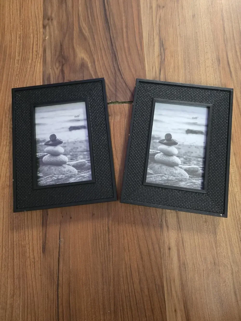 2 Threshold Photo Frame Picture 4x5 Black Textured